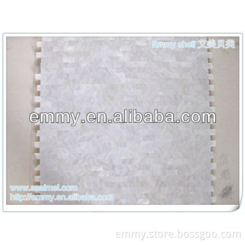 Treated white chinese river shell mosaic wall tile